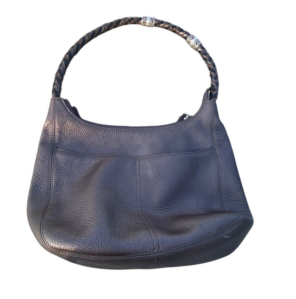 Brighton Barbados Hobo Purse with Charm - Brown/Gray